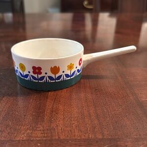 1960's Vintage Villeroy & Boch Small Ramekin Saucepan Flower Power Dish